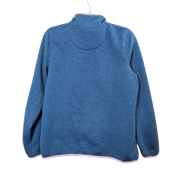 L.L. Bean Women’s Glacial Blue 1/4 Snap Knit Pullover Sz M - Picture 5 of 10
